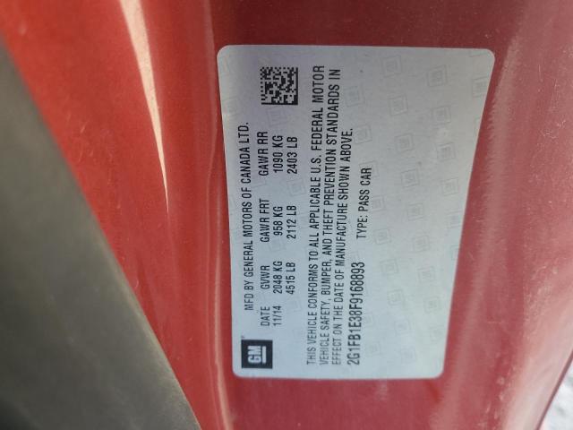 2015 CHEVROLET CAMARO LS - 2G1FB1E38F9168893