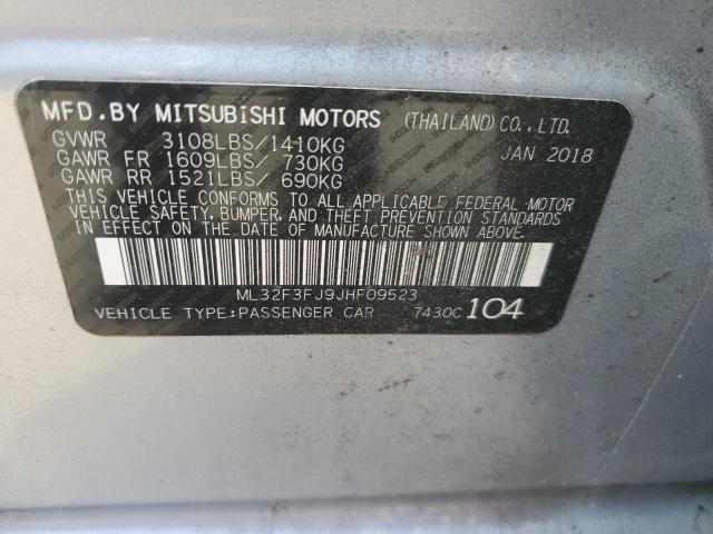 2018 Mitsubishi Mirage G4 Es VIN: ML32F3FJ9JHF09523 Lot: 70938313