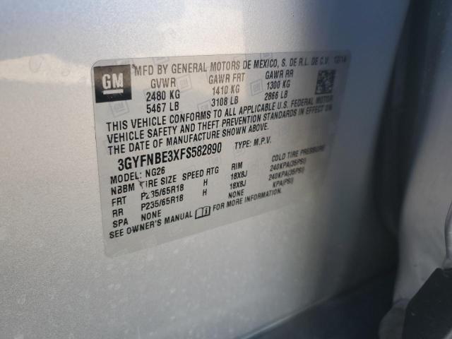 3GYFNBE3XFS582890 Cadillac Srx Luxury Collection