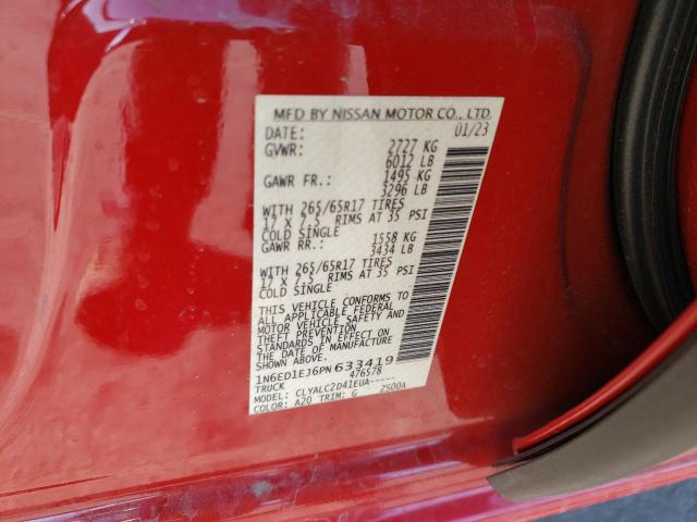 1N6ED1EJ6PN633419 Nissan FRONTIER S
