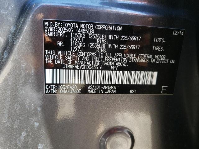 2015 TOYOTA RAV4 XLE - JTMWFREV2FD043516