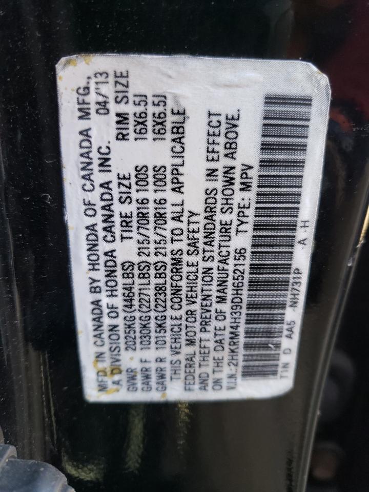 2HKRM4H39DH652156 2013 Honda Cr-V Lx