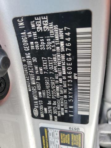 5XYKT3A60EG476447 KIA SORENTO LX