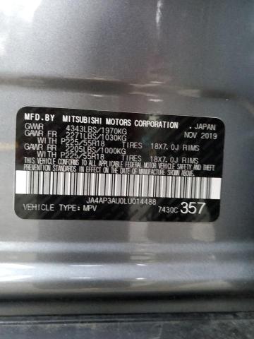 JA4AP3AU0LU014488 Mitsubishi Outlander Sport Es