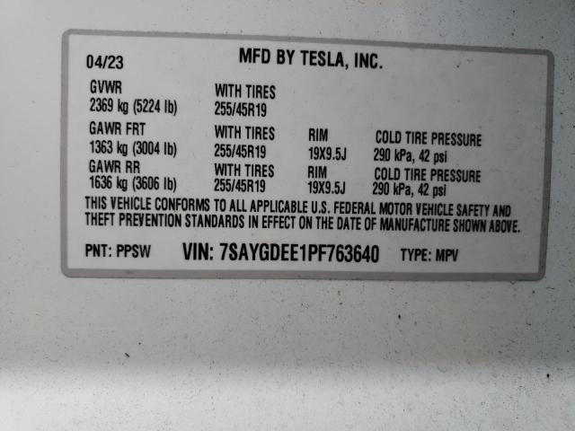  TESLA MODEL Y 2023 Білий