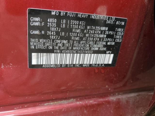 4S4BSENC1H3214553 Subaru Outback 3.6r Limited