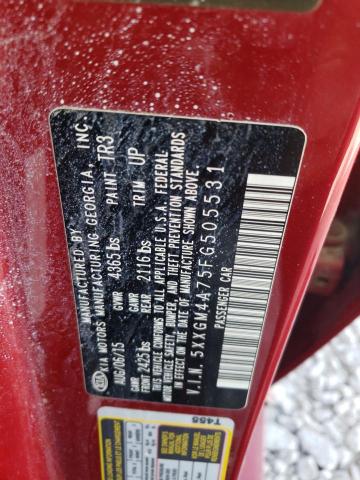 5XXGM4A75FG505531 2015 Kia Optima Lx