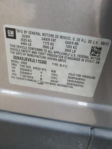 2018 CHEVROLET EQUINOX LT - 3GNAXJEVXJL115386