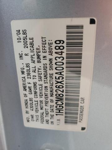 2005 Honda Accord Ex VIN: 1HGCM826X5A003489 Lot: 73354703