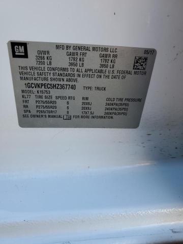 1GCVKPEC5HZ367740 Chevrolet Silverado K1500 Custom