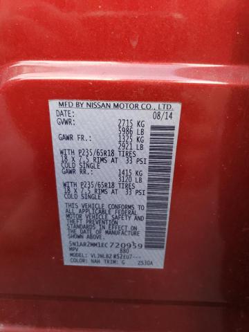 5N1AR2MM1EC720959 Nissan Pathfinder S