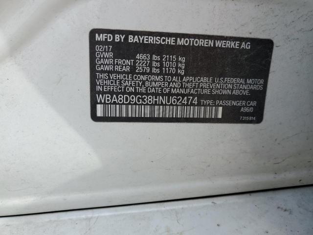 WBA8D9G38HNU62474 BMW 330 XI