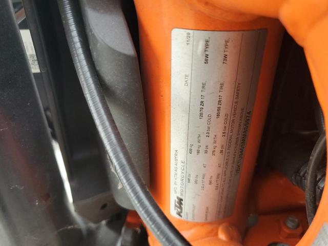 2021 KTM 890 DUKE R - VBKTU9405MM805974