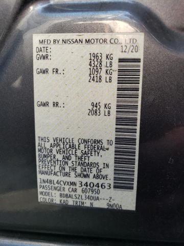 1N4BL4CVXMN340463 Nissan ALTIMA SR