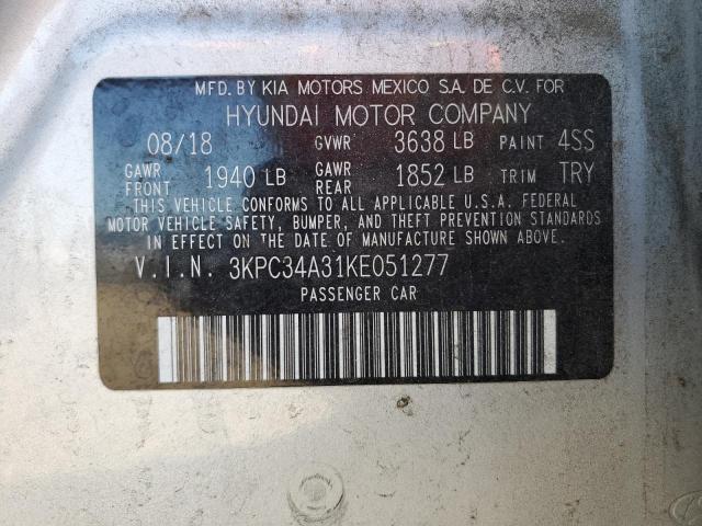 2019 HYUNDAI ACCENT LIM - 3KPC34A31KE051277