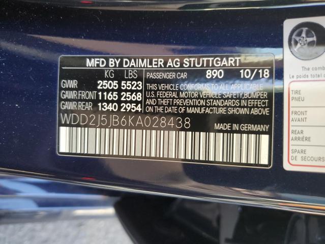 2019 MERCEDES-BENZ CLS 450 - WDD2J5JB6KA028438