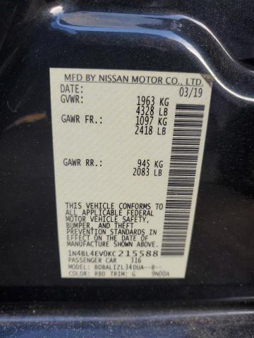 2019 NISSAN ALTIMA SL - 1N4BL4EV0KC215588