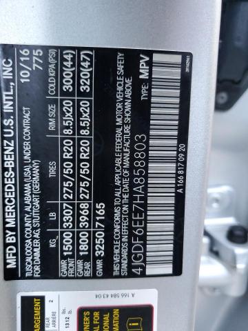 4JGDF6EE7HA858803 Mercedes-Benz Gls 450 4matic