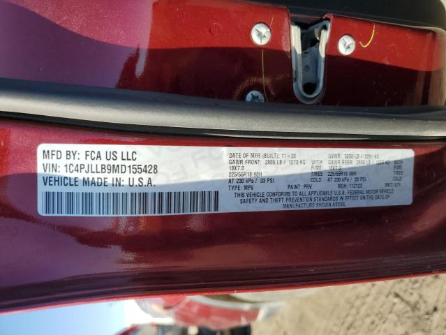 1C4PJLLB9MD155428 Jeep Cherokee Latitude Plus