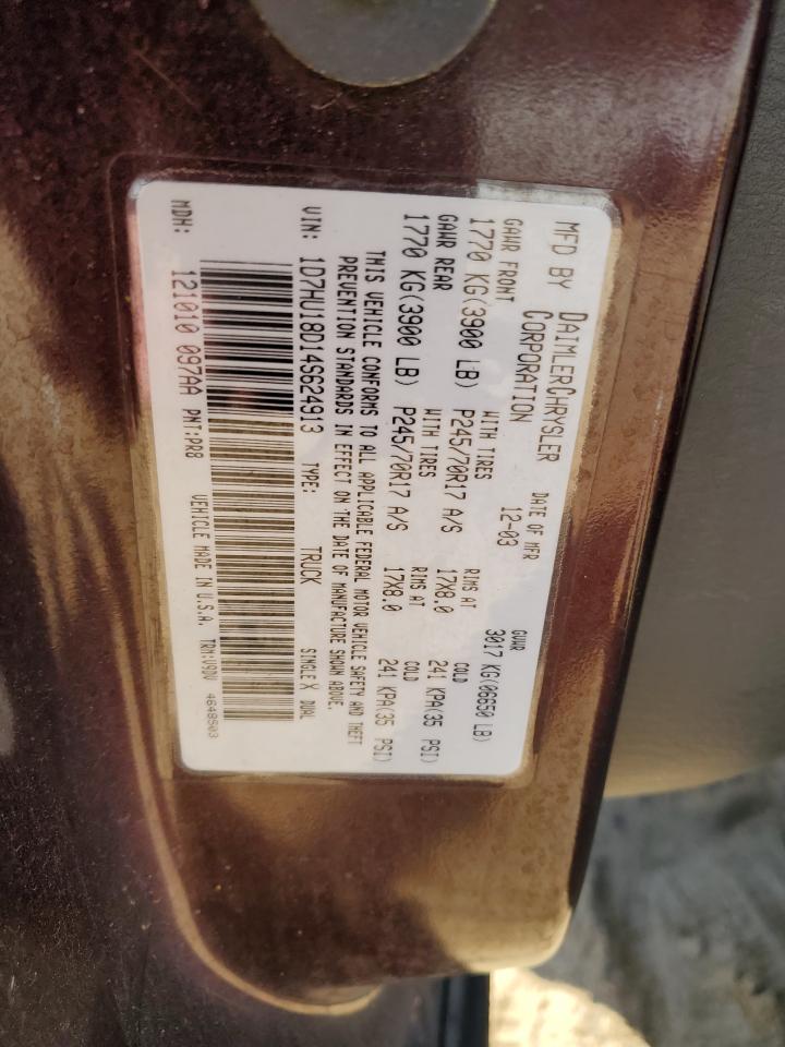 1D7HU18D14S624913 2004 Dodge Ram 1500 St