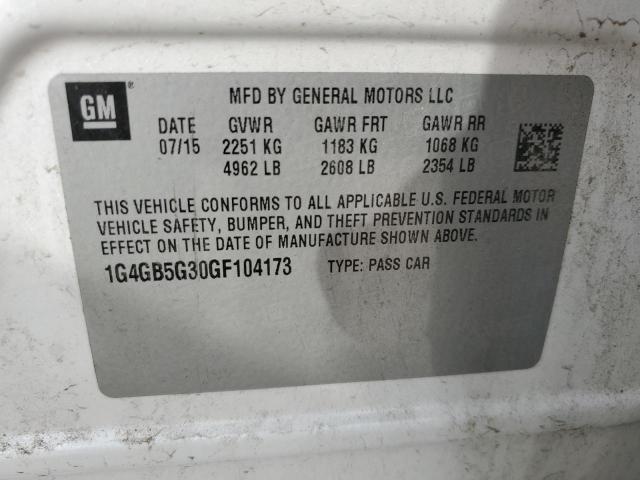 1G4GB5G30GF104173 Buick Lacrosse