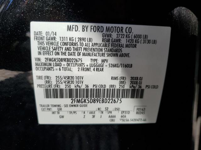 2FMGK5D89EBD22675 Ford Flex Limited
