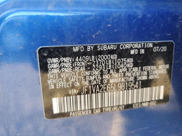 JF1VA2E65L9819541 Subaru Wrx Sti