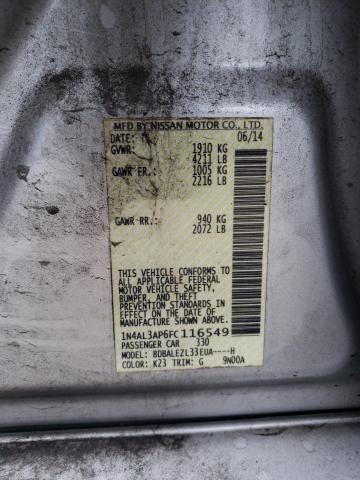 1N4AL3AP6FC116549 Nissan ALTIMA 2.5