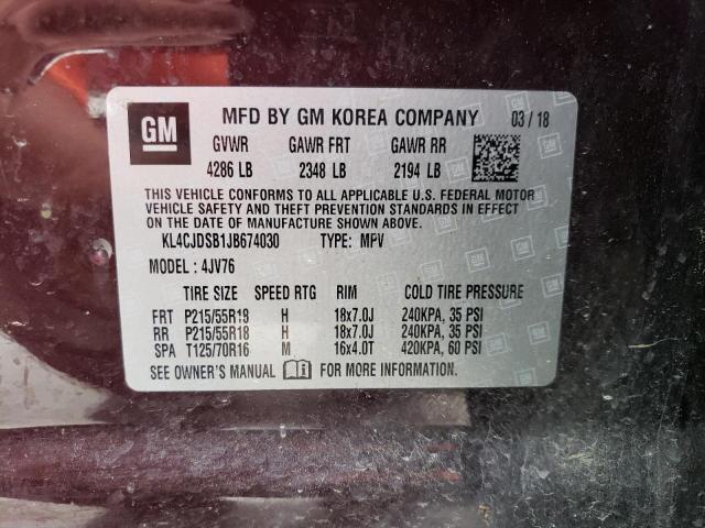KL4CJDSB1JB674030 Buick Encore Premium