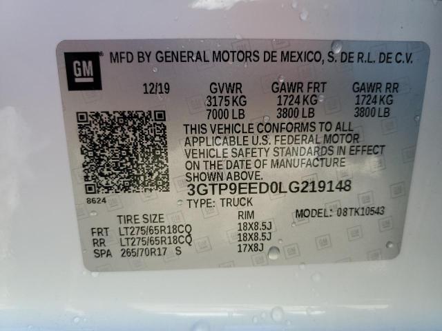 3GTP9EED0LG219148 GMC Sierra K1500 At4