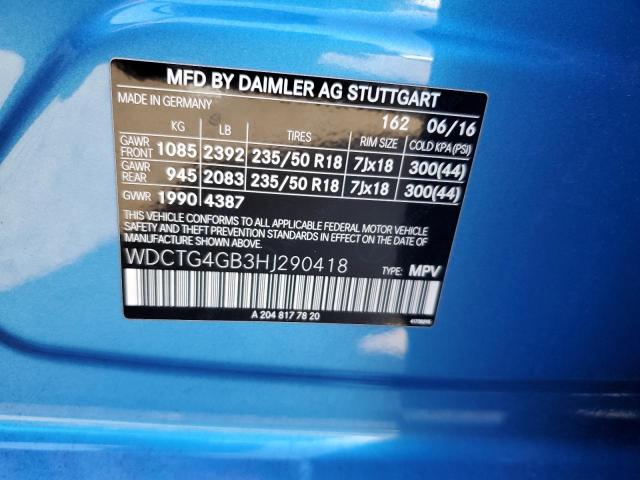 VIN WDCTG4GB3HJ290418 2017 Mercedes-Benz GLA-Class,... no.13