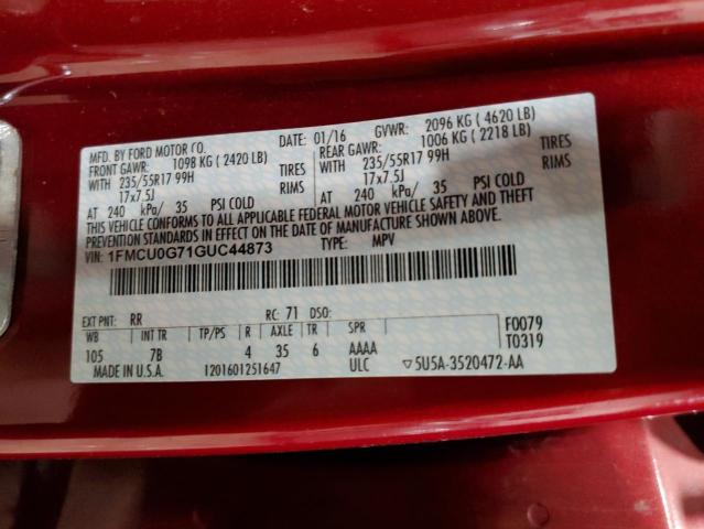 1FMCU0G71GUC44873 Ford ESCAPE SE