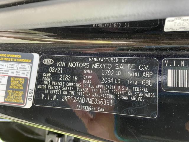3KPF24AD7ME356391 KIA FORTE FE