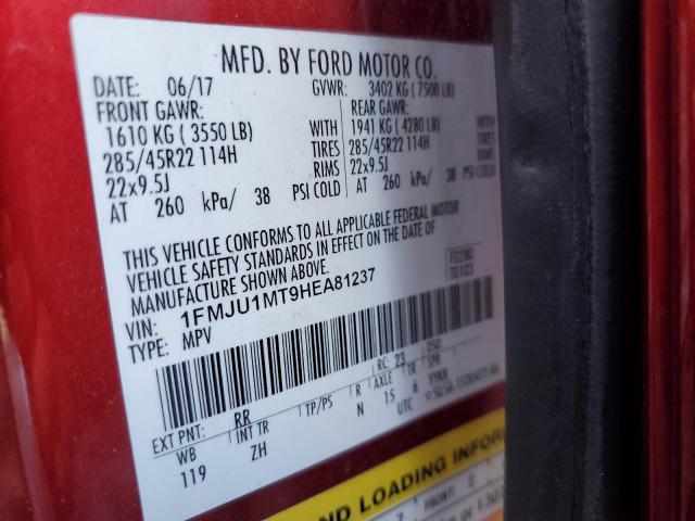 1FMJU1MT9HEA81237 2017 Ford Expedition Platinum