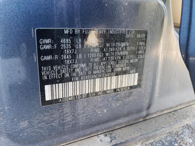 4S4BSANCXF3348385 Subaru Outback 2.5i Limited