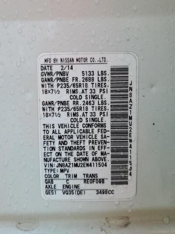 JN8AZ1MU2EW411504 Nissan MURANO S