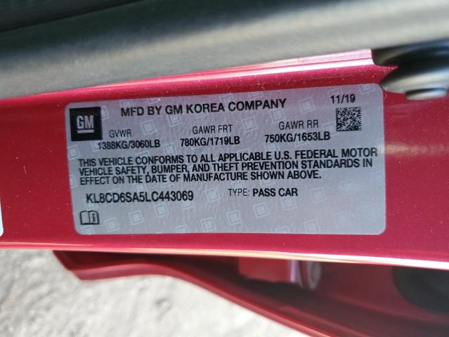 2020 CHEVROLET SPARK 1LT - KL8CD6SA5LC443069