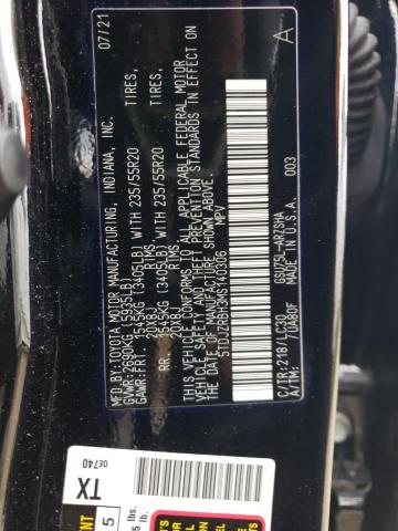 5TDJZRBH3MS140306 Toyota Highlander Xse