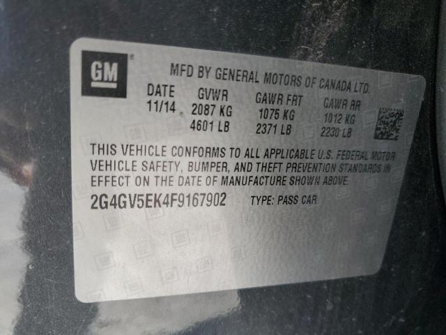 2015 BUICK REGAL - 2G4GV5EK4F9167902