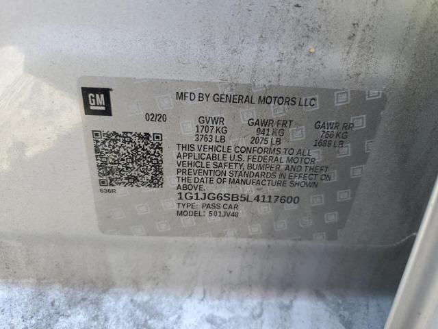 1G1JG6SB5L4117600 Chevrolet Sonic  12