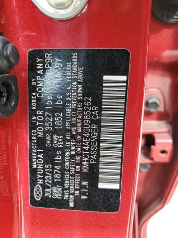 2016 HYUNDAI 150 KMHCT4AE4GU985262