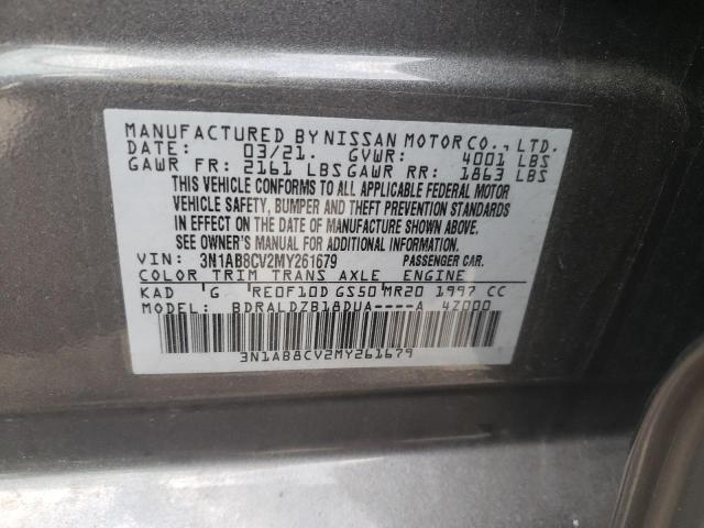  NISSAN SENTRA 2021 Сірий