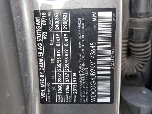 WDC0G4JB9KV143645 Mercedes-Benz GLC 300