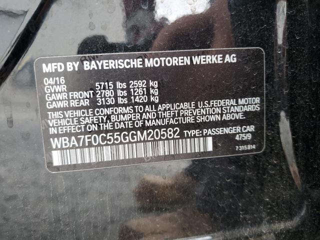 VIN WBA7F0C55GGM20582 2016 BMW 7 Series, 750 I no.13