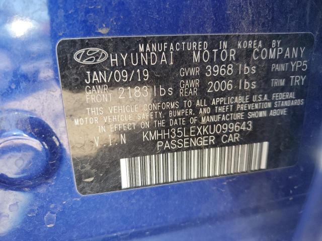 2019 HYUNDAI ELANTRA GT - KMHH35LEXKU099643