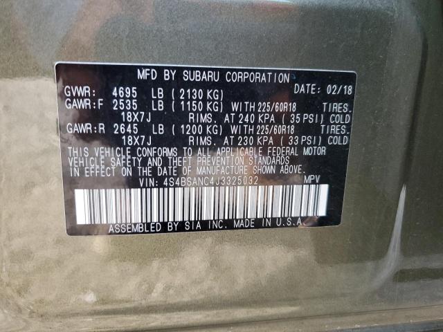 4S4BSANC4J3325032 Subaru Outback 2.5i Limited