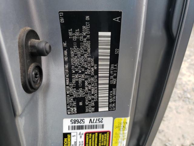 5TDZK3DC5ES415746 Toyota SIENNA