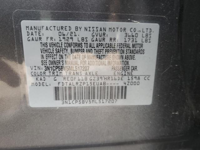 3N1CP5BV5ML517207 Nissan Kicks S  13