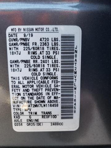 JN8AT2MV7LW116458 Nissan ROGUE S