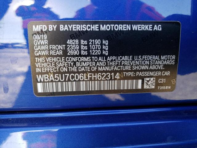 WBA5U7C06LFH62314 2020 BMW M3, photo no. 12